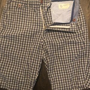 JCrew Flat front plaid shorts